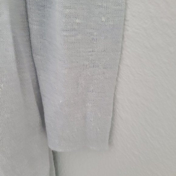 Eileen Fisher women Cardigan Straight Long Tencel Linen Rib grayish sz PM new - Picture 6 of 12